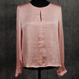 Forgiveness Women's Medium Peach Keyhole Front Blouse